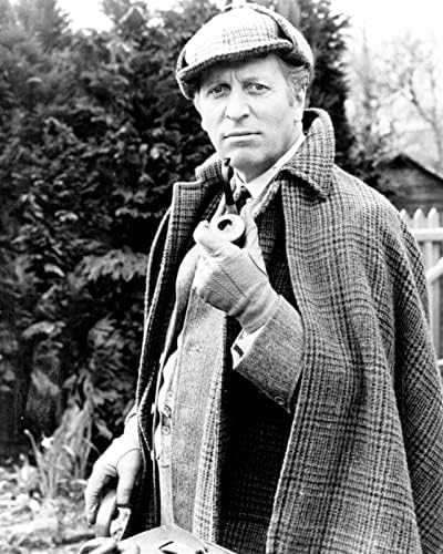 Tom Baker, mint Sherlock Holmes 1982 a sátán kutyájára 5x7 hüvelyk fotó