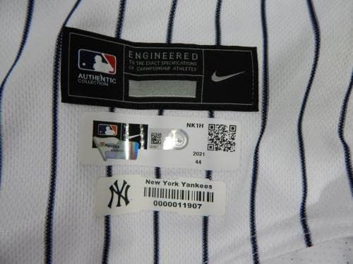 2021 New York Yankees Aaron Boone 17 Játék Kiadott Fehér Jersey-16 P 44 509 - Játék Használt MLB Mezek