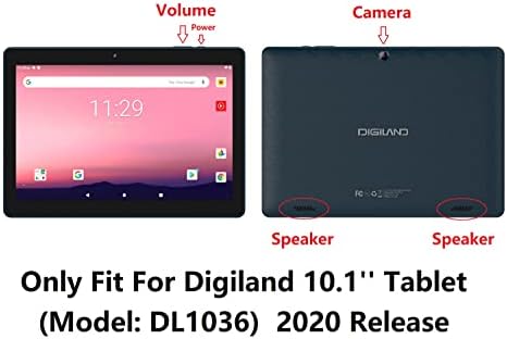 iShoppingdeals TPU az Esetben ,Félig Átlátszó védőburkolat a Textúra a Digiland 10.1 Andoid Tabletta(Modell:DL1036) 2020-as