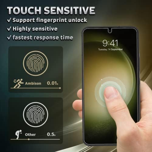 Ambison 2 Csomag Matt Képernyő Védő Célja a Samsung Galaxy S23 5G/Tükröződésmentes/Ujjlenyomat-Kompatibilis/Nem Bubble/Telepítés
