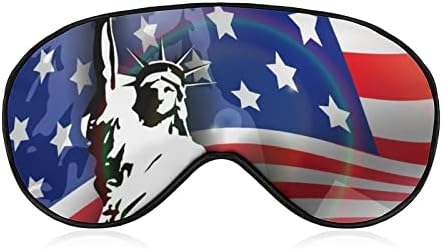 Amerikai Zászló, A Szabadság-Szobor Vicces Aludni Szem Maszk Puha Kendőt Szem Fedél Állítható Pánt Este Eyeshade Férfiak