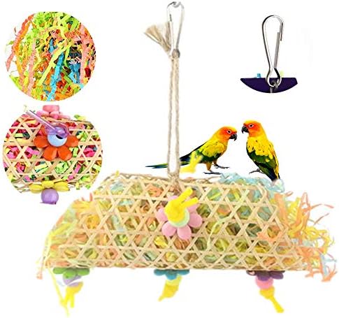 alfyng 4 Csomag Madár Papagájok Aprítási Játékok, Papagáj Rágás Táplálkozás Zúzó Játék, Madár Szivacs Táplálkozás Kalitka
