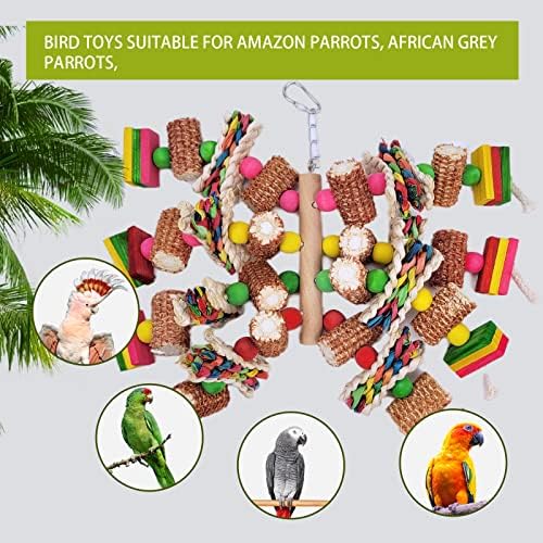 Papagáj Játékok, Madár Játékok Készült Természetes Multi-Színes Fa Tömb, Alkalmas Afrikai Szürke Papagáj, Papagáj, Kis, illetve
