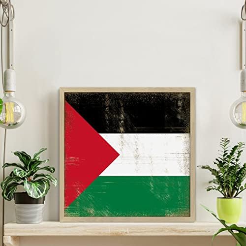 Parasztház Keretes Fa Alá Palesztin Család Wall Art Dekoráció, az Ablak Régi Keretek Fa Alá Város Zászló Emlék Haza, Fali
