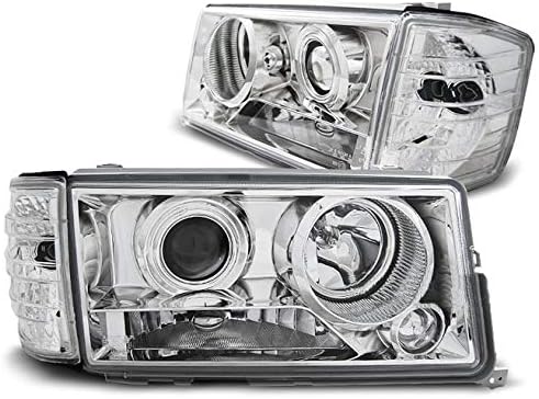 Fényszórók VR-1376 Első Fények, Kocsi, Lámpák, Fényszórók, Vezető, Utas Szett Fényszóró Chrome kompatibilis a Mercedes-Benz