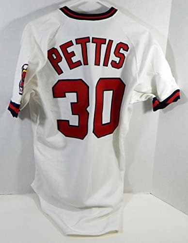 1986-ban a Kaliforniai Angyalok Gary Pettis 30 Játék Használt Fehér Jersey 40 DP22404 - Játék Használt MLB Mezek