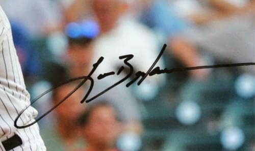 Lance Berkman Dedikált 16x20 HM Szemrebbenés Fotó - TriStar Hitelesített *Fekete - Dedikált MLB Fotók