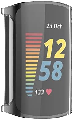 SunStory [3 Csomag Kompatibilis Fitbit Díj 5 Screen Protector [Nem Alkalmazandó Díj 4/3], Fitbit Díj 5 Lágy TPU Lökhárító