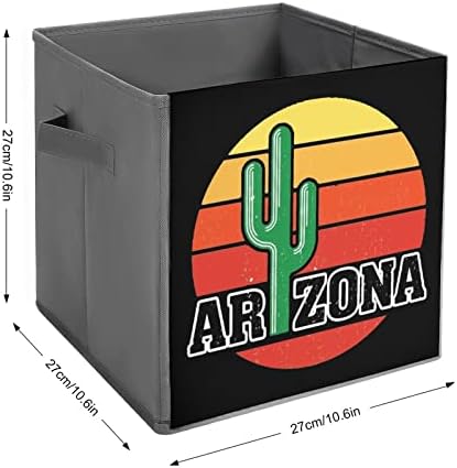 Arizona Kaktusz Naplemente Nagy Kockákra Tárolók Összecsukható Vászon Tároló Doboz, Szekrény Szervezők a Polcok