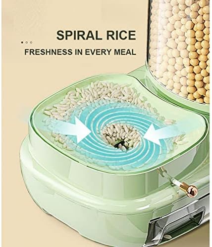 rizs adagoló, dupla légzsák rizs tároló konténer, gabona adagoló, forgatható bontott, rizs vödör, konténerek étel, száraz