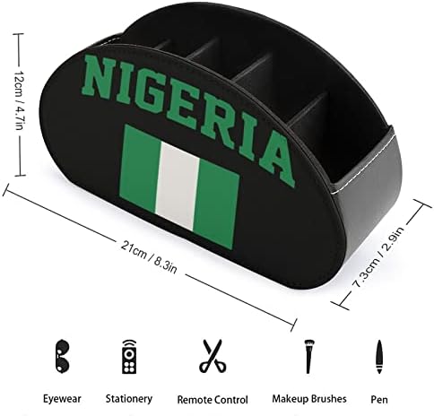 Nigéria Zászló Távirányító tartó, Bőr Íróasztal Szervező Irodai Kellékek Távirányító