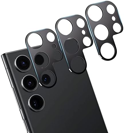 iAnder 3 Csomag Galaxy S23 Ultra Kamera Lencséjét Védő,3D Ívelt [Edzett Üveg] Lencse képernyővédő fólia Galaxy S23 Ultra