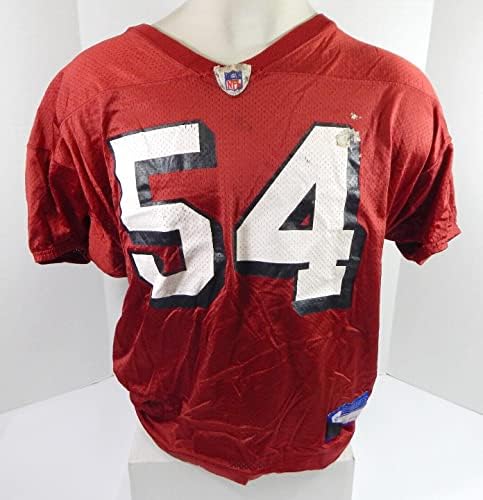 2005-ben a San Francisco 49ers 54 Játékban Használt Piros Gyakorlat Jersey XL DP32773 - Aláíratlan NFL Játék Használt Mezek