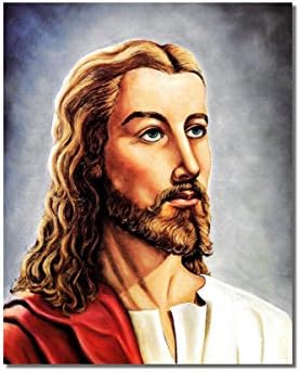 Jézus Krisztus Közeli Vallási Portré Kép 8x10 Art Print (keret nélküli)