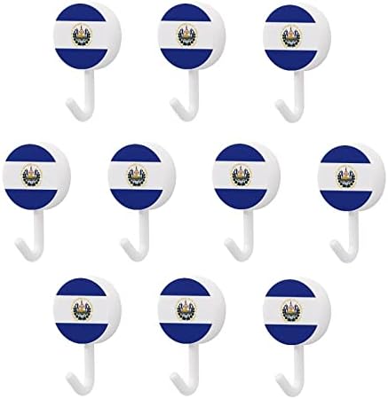 El Salvador Zászlót 10 Db Műanyag Kampó Aranyos Fal Horgok Kulcs Kampó Haza Konyha Dekor Ajtó