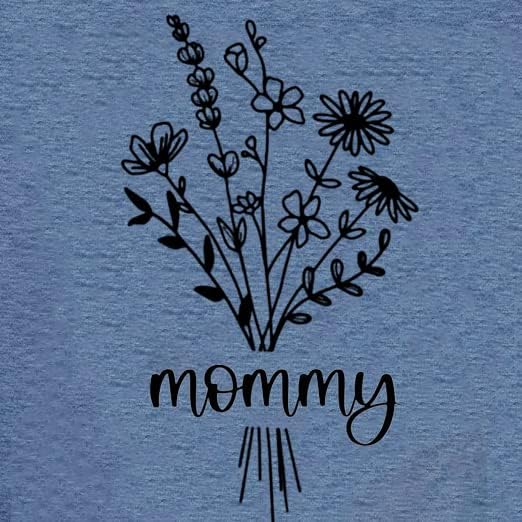 Anya Póló Női Aranyos Virágos Anyu Tees Anya Ajándék Pólók Felsők Nyári Rövid Ujjú Tshirts