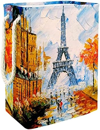 Inhomer Szennyesben Párizsi Eiffel-Torony Művészeti Összecsukható Szennyes Kosarat Cég Mosás Bin ruhatároló Szervezet Fürdőszoba,