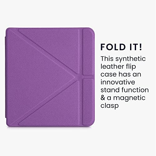kwmobile Origami Esetben Kompatibilis a Kobo Mérleg 2 - Ügy Ultra Slim Fit PU Bőr borítás a Stand - Violet