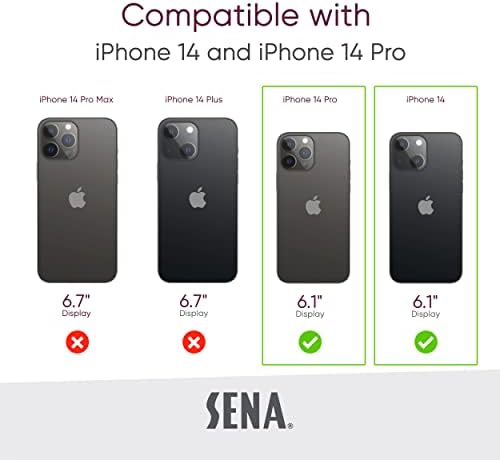 Sena Bőr Telefon Ujja mobiltelefon Tok iPhone 14 iPhone 14 Pro, Teljes Kiőrlésű Bőr Mobiltelefon Ujjú, Könnyű, Vékony Profil,